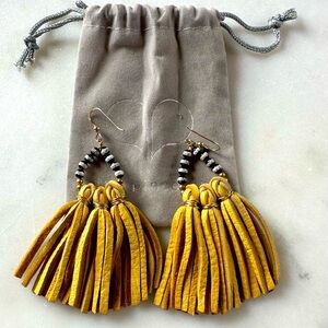 Yellow Tassel Earrings